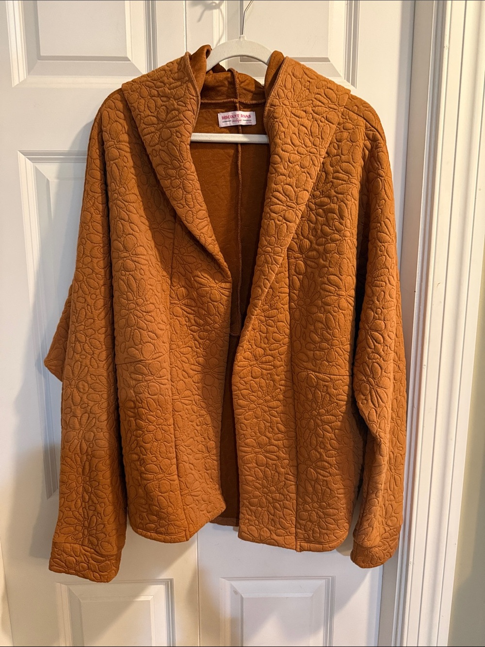 Hooded Teddy Jacket in Rust Brown - Unbranded